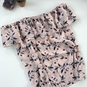 Pink off the shoulder top